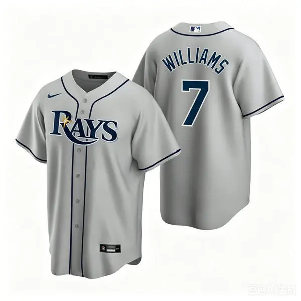Mens Tampa Bay Rays #7 Carson Williams Nike Away Gray Limited Jersey