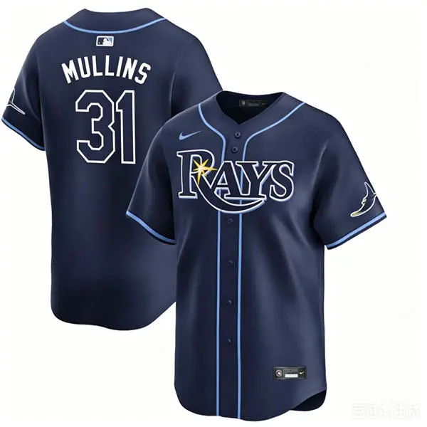 Mens Tampa Bay Rays #31 Cedric Mullins  Nike Navy Alternate Limited Jersey