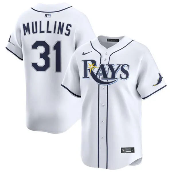 Mens Tampa Bay Rays #31 Cedric Mullins  Nike White Home Limited Jersey