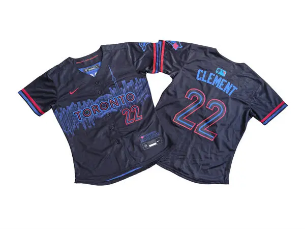 Women's Toronto Blue Jays #22 Ernie Clement Nike Black 2024 City Connect Limited Player Jersey