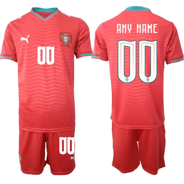 Mens Portugal Soccer National Team Home Red 2026 FIFA World Cup Custom Jersey Kit