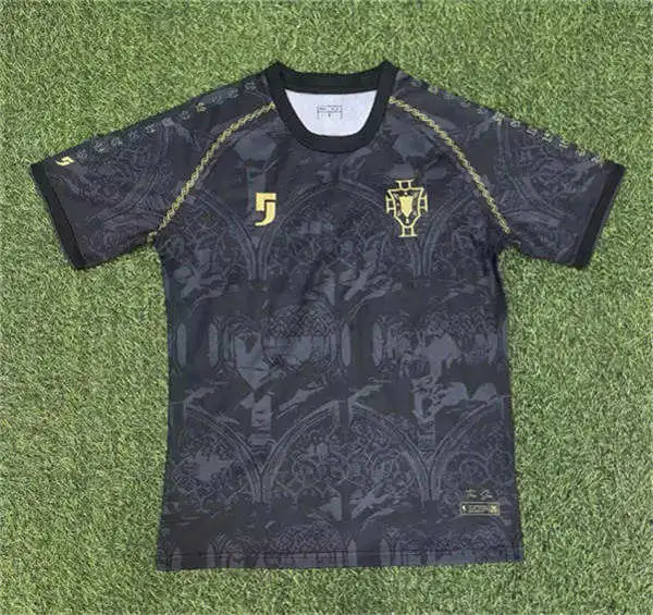 Mens Portugal Soccer Blank 2026 The Black Seal Gothic Heritage Special Edition Jersey