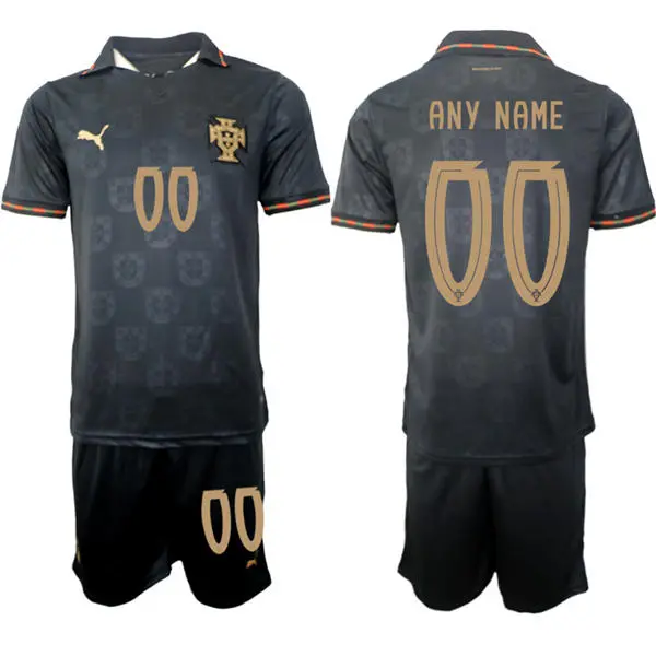 Mens Portugal National Team  2026 Pantera Negra Eusebio Special Edition Black Custom Jersey Kit