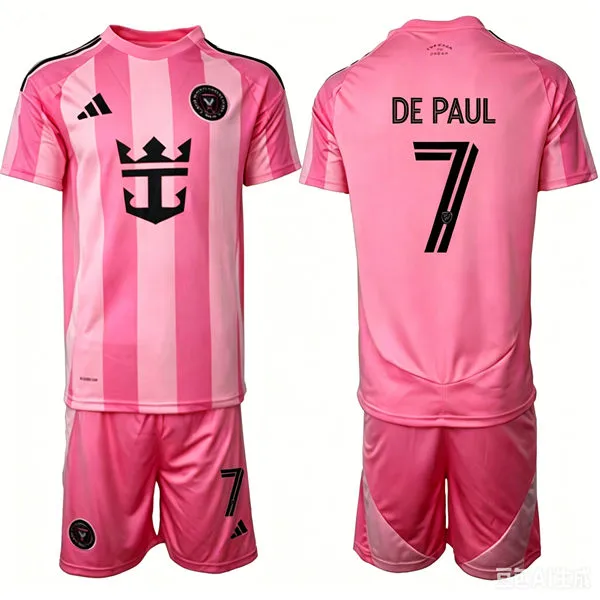 Men's Inter Miami CF #7 Rodrigo De Paul 2026 Pink Home Euforia Soccer Jersey Kit