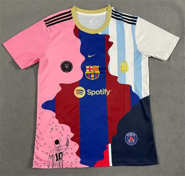 Men's #10 Messi Career Tribute Mashup All Clubs Legacy Edition Jersey