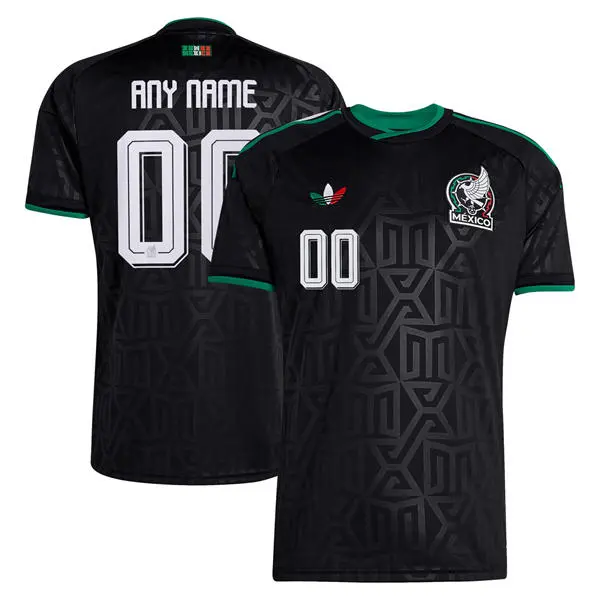 Mens Mexico National Team Black Third 2026 FIFA World Cup Soccer Custom Jersey Kit