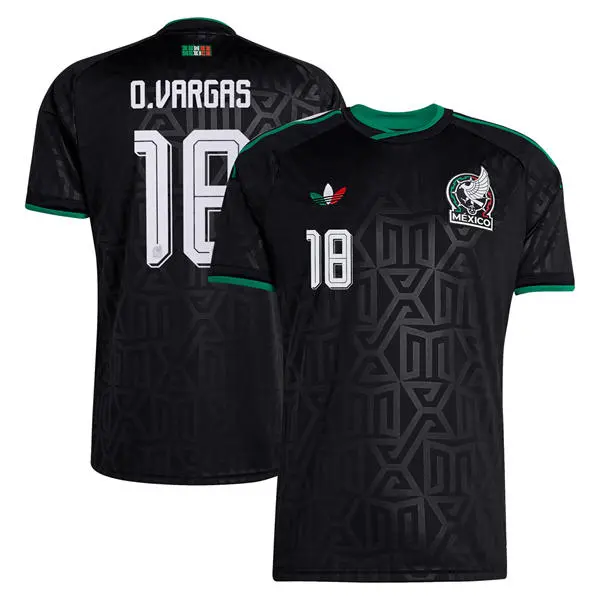 Mens Mexico #18 Obed Vargas Black Third 2026 FIFA World Cup Soccer Jersey Kit