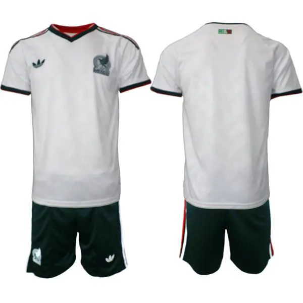 Mens Mexico Soccer White Away 2026 FIFA World Cup Soccer Team Jersey Kit