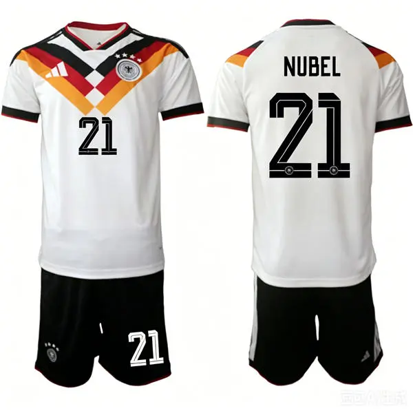 Mens Germany National Team #21 Alexander Nubel White Home 2026 FIFA World Cup Soccer Jersey Kit