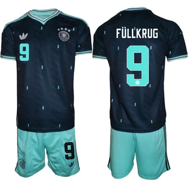 Mens Germany National Team #9 Niclas Fullkrug Navy Away 2026 FIFA World Cup Soccer Jersey Kit