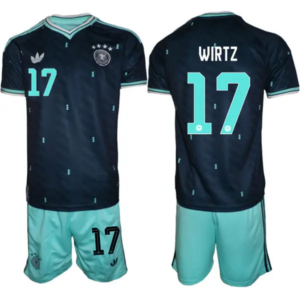 Mens Germany National Team #17 Florian Wirtz Navy Away 2026 FIFA World Cup Soccer Jersey Kit