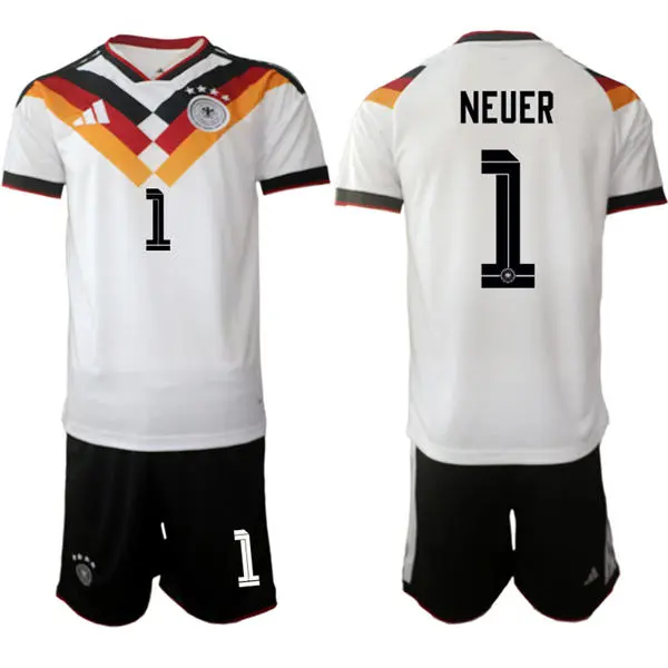 Mens Germany National Team #1 Manuel Neuer White Home 2026 FIFA World Cup Soccer Jersey Kit