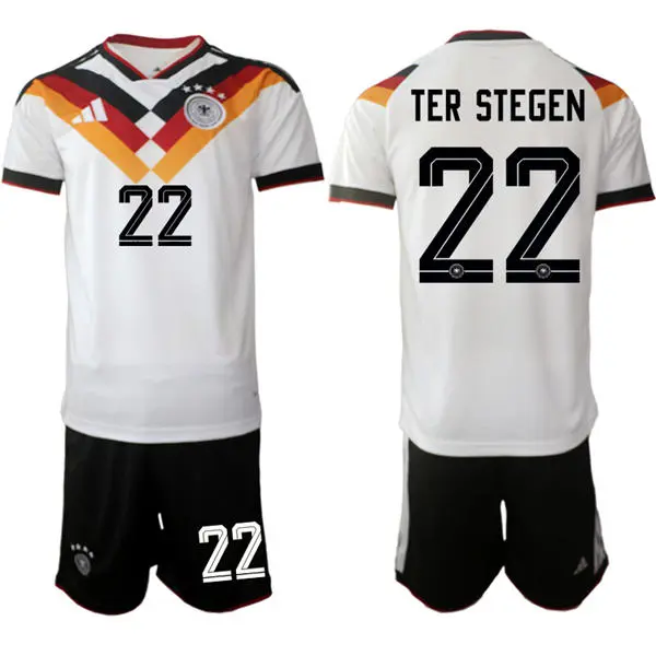 Mens Germany National Team #22 Marc-Andreter Stegen White Home 2026 FIFA World Cup Soccer Jersey Kit