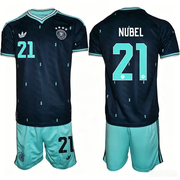 Mens Germany National Team #21 Alexander Nubel Navy Away 2026 FIFA World Cup Soccer Jersey Kit