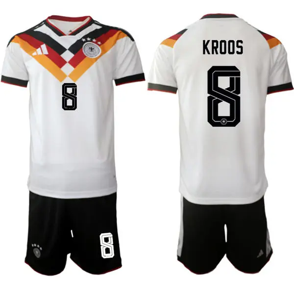 Mens Germany National Team #8 Toni Kroos White Home 2026 FIFA World Cup Soccer Jersey Kit
