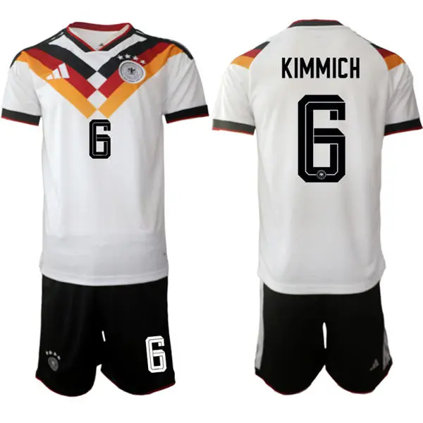 Mens Germany National Team #6 Joshua Kimmich White Home 2026 FIFA World Cup Soccer Jersey Kit
