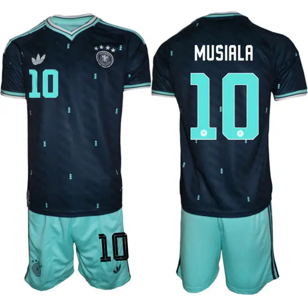 Mens Germany National Team #10 Jamal Musiala Navy Away 2026 FIFA World Cup Soccer Jersey Kit