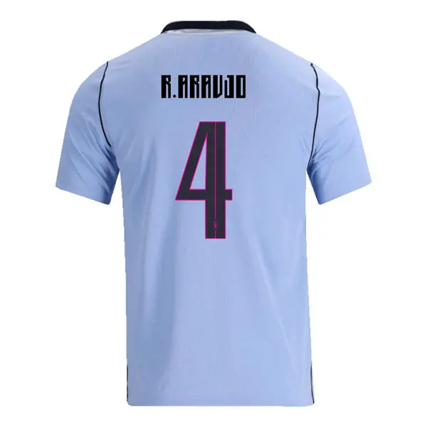 Mens Uruguay National Team #4 Ronald Araujo Orange Home 2026 FIFA World Cup Soccer Jersey