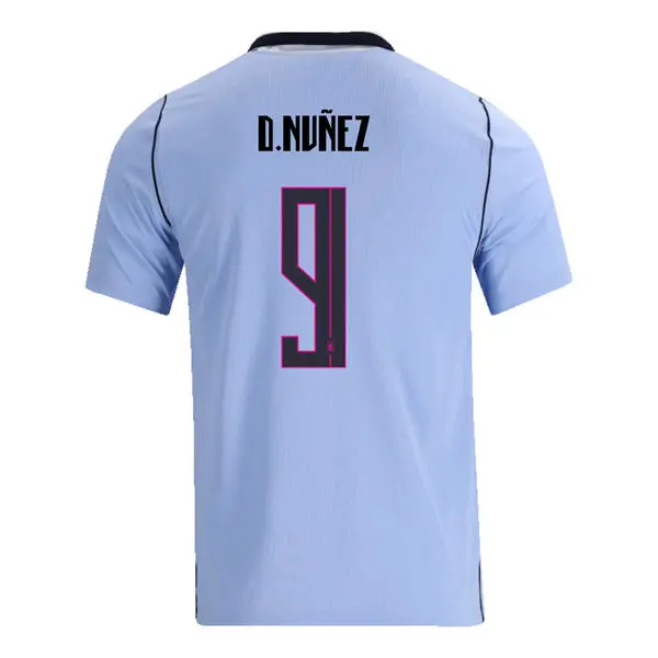 Mens Uruguay National Team #9 Darwin Nunez Orange Home 2026 FIFA World Cup Soccer Jersey