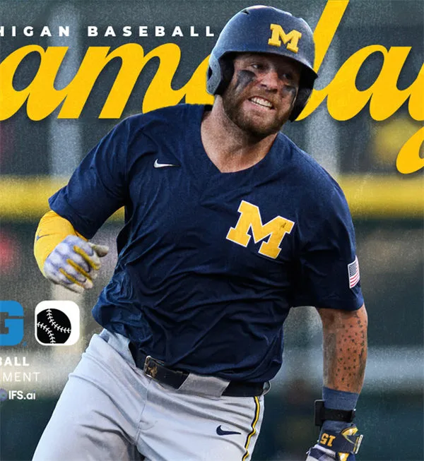 Michigan Wolverines Custom 2025 Navy BIG M Pullover Baseball Game Jersey