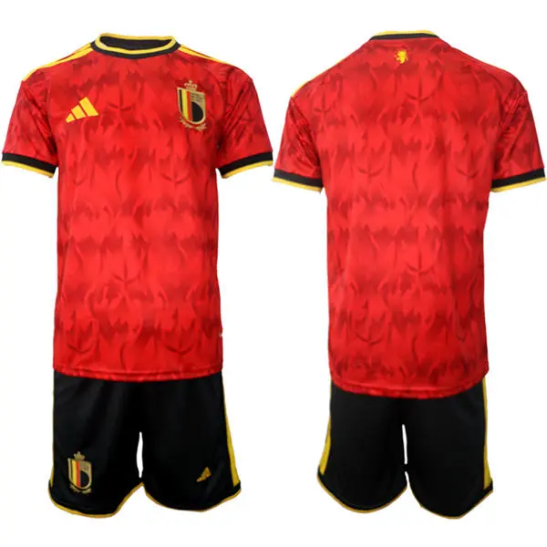 Mens Belgium Soccer Blank Red Home 2026 FIFA World Cup Team Jersey Kit 