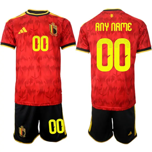 Mens Belgium Soccer National Team Red Home 2026 FIFA World Cup Custom Jersey Kit