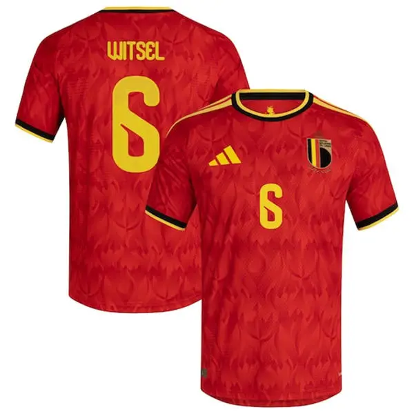 Men's Belgium National Team #6 Axel Witsel Home Red 2026 FIFA World Cup Soccer Jersey Kit