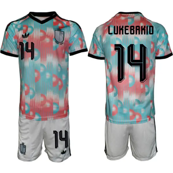Men's Belgium National Team #14 Dodi Lukebakio Blue Away 2026 FIFA World Cup Soccer Jersey Kit