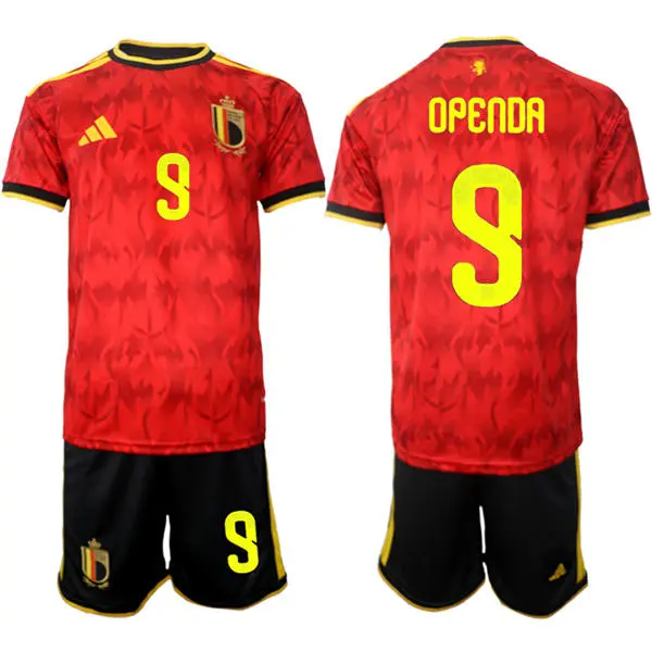 Men's Belgium National Team #9 Lois Openda Home Red 2026 FIFA World Cup Soccer Jersey Kit