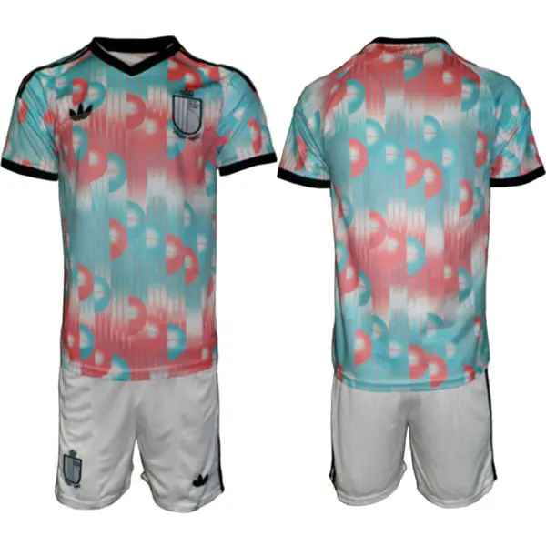 Mens Belgium Soccer Blank Blue Away 2026 FIFA World Cup Team Jersey Kit 