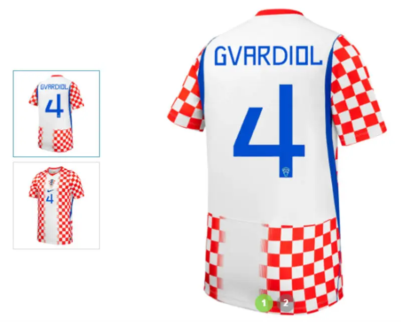 Mens Croatia National Team #4 Josko Gvardiol White Home 2026 FIFA World Cup Soccer Jersey