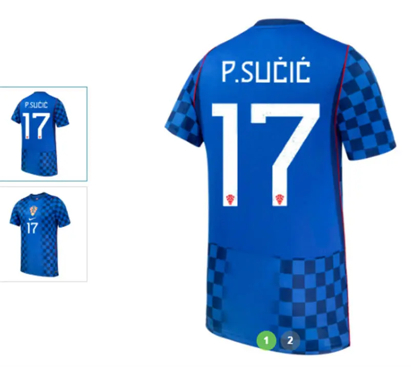 Mens Croatia National Team #17 Petar Sucic Navy Away 2026 FIFA World Cup Soccer Jersey