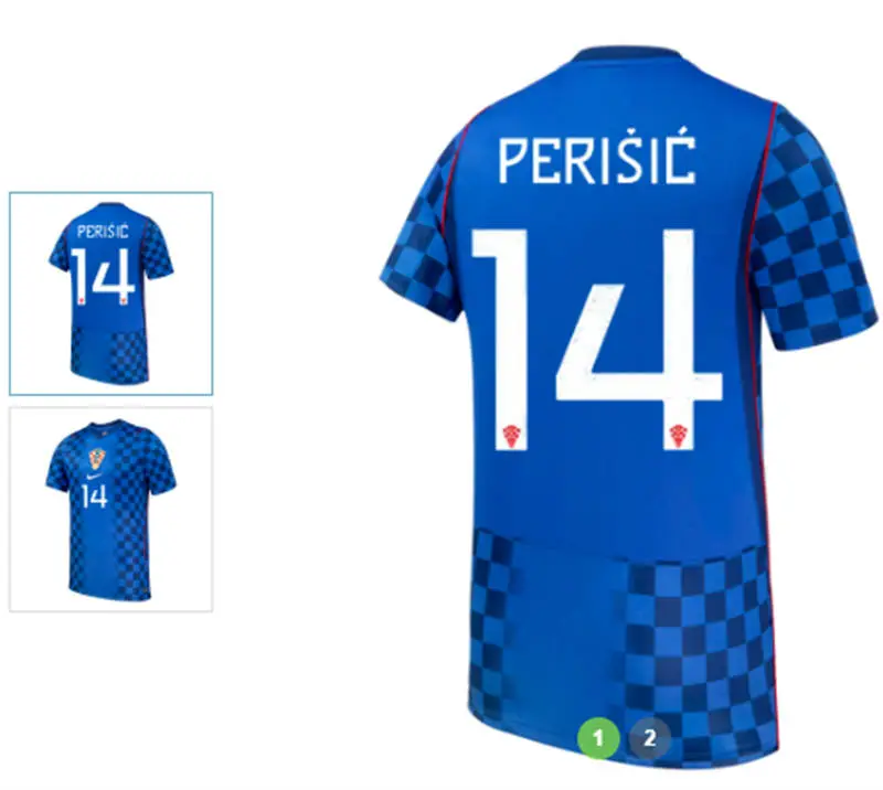 Mens Croatia National Team #14 Ivan Perisic  Navy Away 2026 FIFA World Cup Soccer Jersey