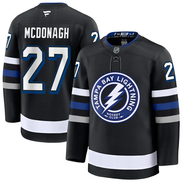 Mens Tampa Bay Lightning #27 Ryan McDonagh Fanatics Black Alternate Premium Jersey