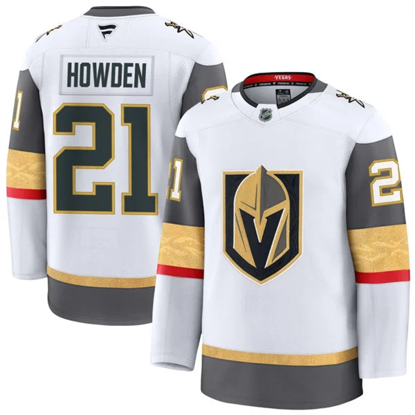 Mens Vegas Golden Knights #21 Brett Howden Fanatics Away White Premium Jersey