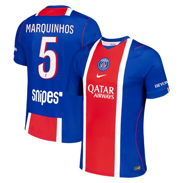 Men's Paris Saint-Germain #5 Marquinhos Nike 2026-27 Home Blue Stadium Jersey