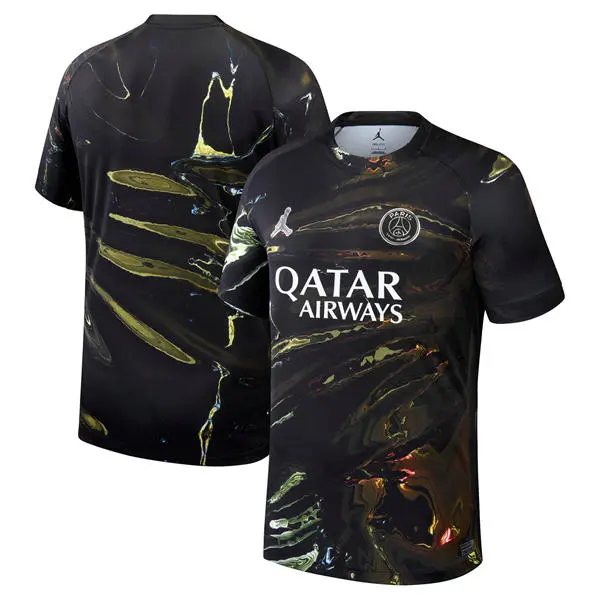 Men's Paris Saint-Germain Blank 2025-26 Black Night Edition Stadium Jersey