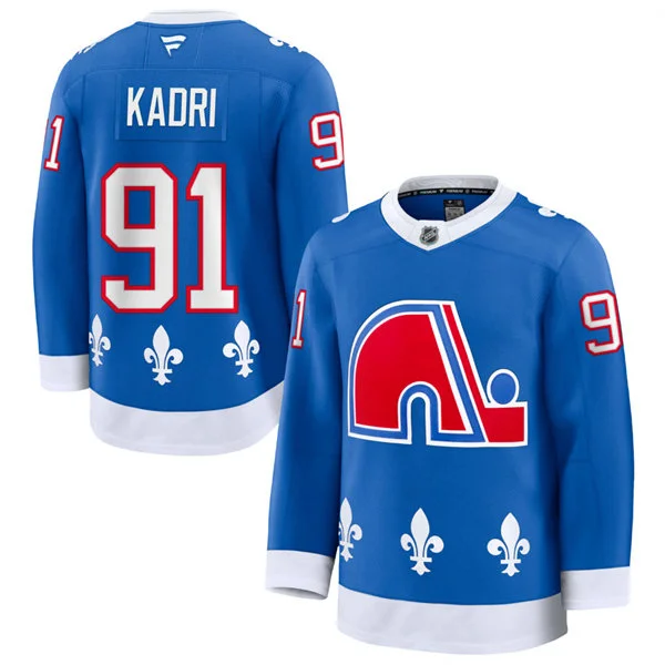 Men's Colorado Avalanche #91 Nazem Kadri Fanatics Blue Heritage Premium Jersey