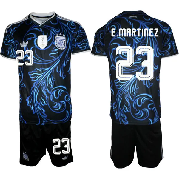 Mens Argentina National Team #23 Emiliano Martinez Black Away 2026 FIFA World Cup Soccer Jersey Suit