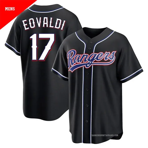 Mens Texas Rangers #17 Nathan Eovaldi Nike 2026 Built For The Night Black Jersey