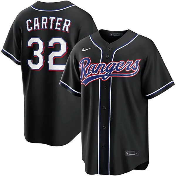 Mens Texas Rangers #32 Evan Carter 2026 Built For The Night Black Jersey