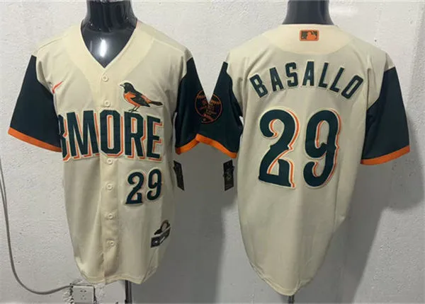 Mens Baltimore Orioles #29 Samuel Basallo Nike Cream City Connect 2.0 Limited Jersey