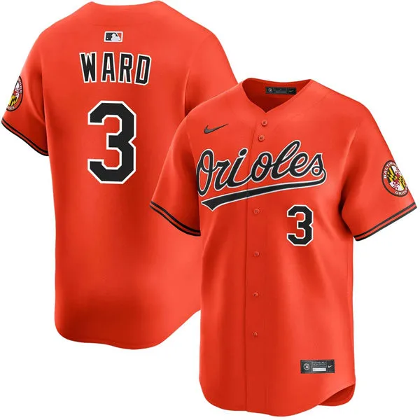 Mens Baltimore Orioles #3 Taylor Ward Nike Orange Alternate Limited Jersey