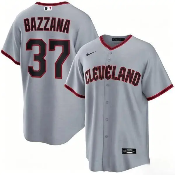 Mens Cleveland Guardians #37 Travis Bazzana Nike Gray Road Limited Jersey
