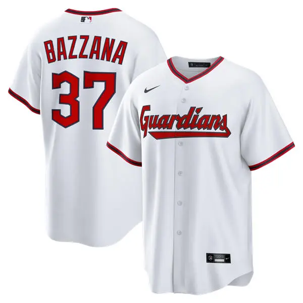 Mens Cleveland Guardians #37 Travis Bazzana Nike White Home Limited Jersey