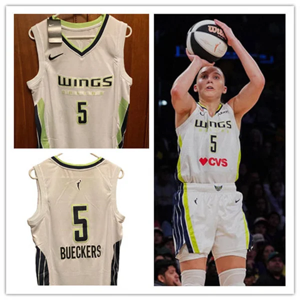 Unisex Dallas Wings #5 Paige Bueckers White Heroine Edition Jersey