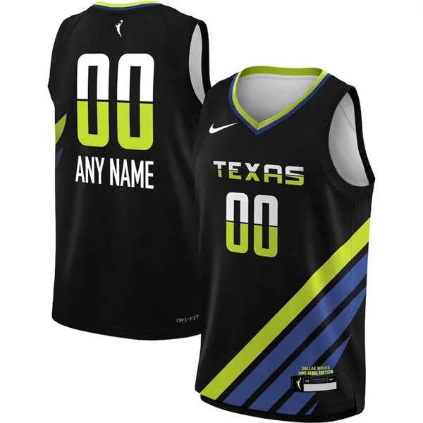 Dallas Wings Custom Black Rebel Edition Personal Jersey