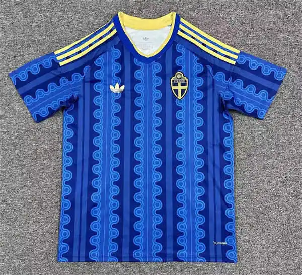 Mens Sweden Soccer Blank Royal Away 2026 FIFA World Cup Team Jersey