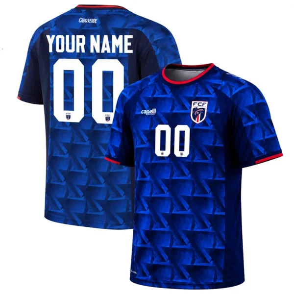 Mens Cape Verde Soccer National Team Blue Home 2026 FIFA World Cup Custom Jersey
