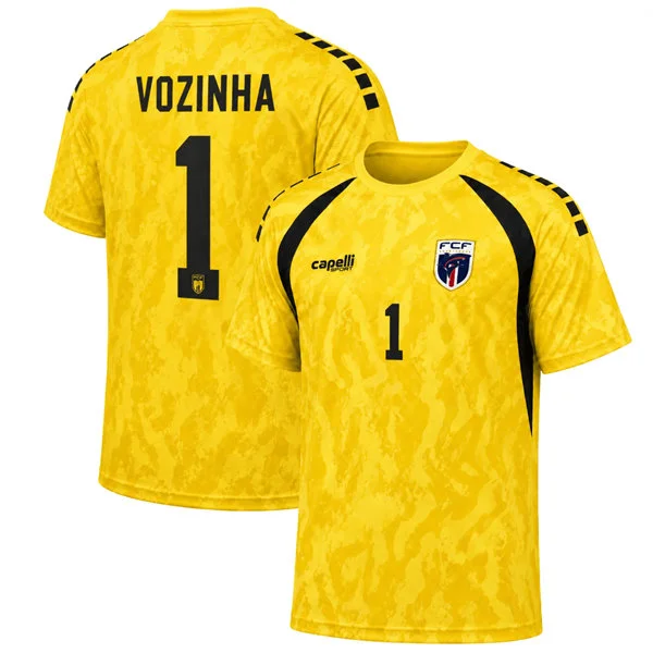 Mens Cape Verde National Team #1 Vozinha 2026 FIFA World Cup Yellow Goalkeeper Jersey